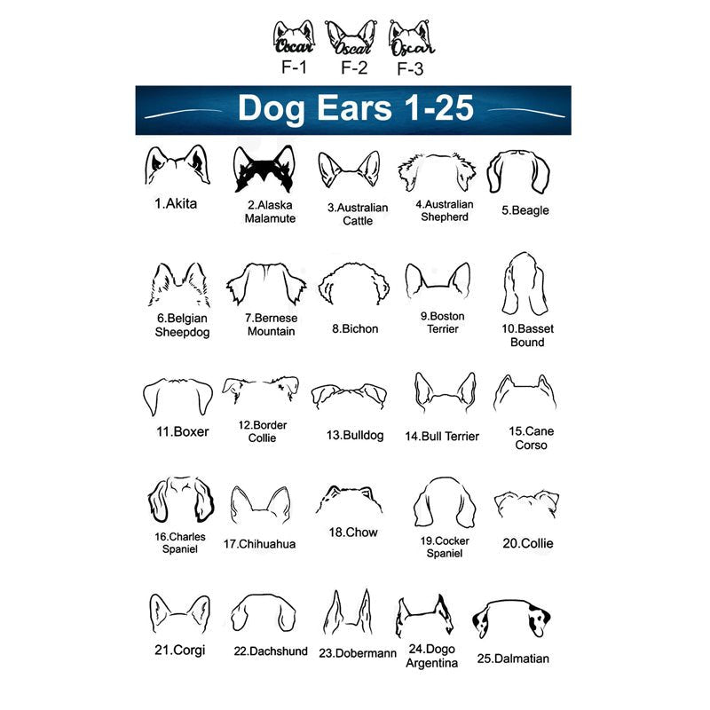 Custom Hollow Cat and Dog Ears Clavicle Necklace Pendant - Canvasgiftco