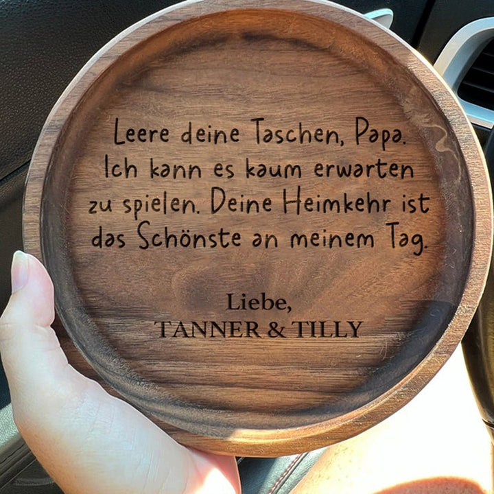 Custom Leather Catchall Personalized Valet Tray for Men - Canvasgiftco