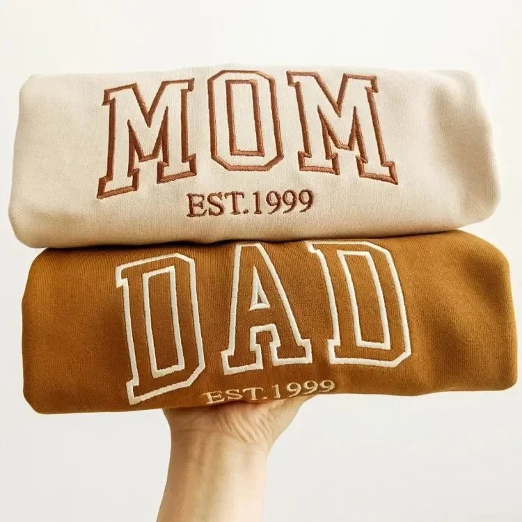 Custom Mama Embroidered Sweatshirt With Kids Names Sleeve - Canvasgiftco