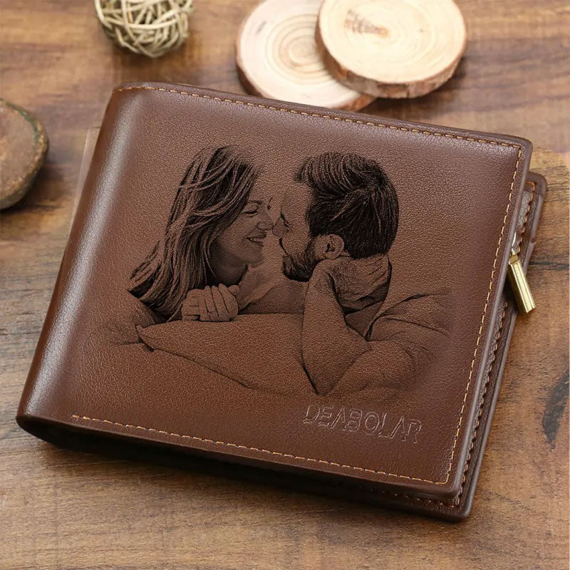 Custom Mens Wallets Personalized Photo - Canvasgiftco