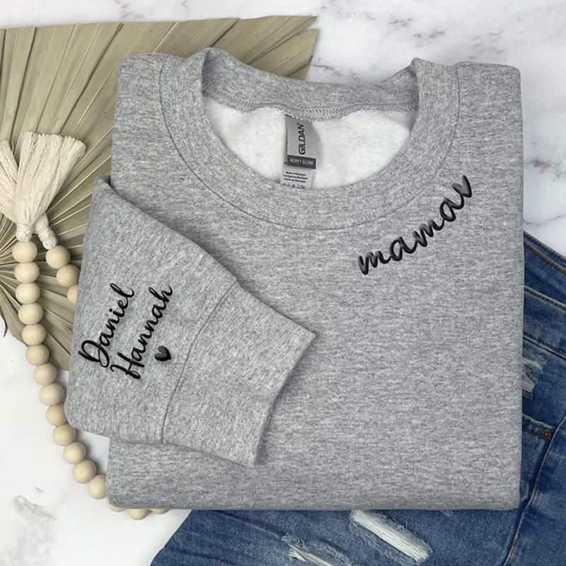 Custom Mom Puff Sleeve Sweatshirt - Canvasgiftco