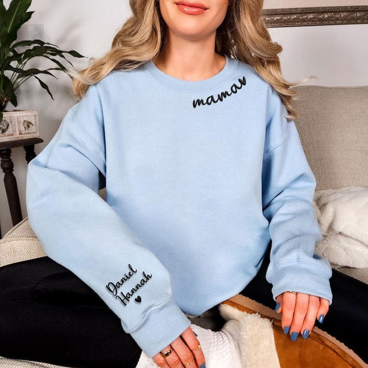 Custom Mom Puff Sleeve Sweatshirt - Canvasgiftco
