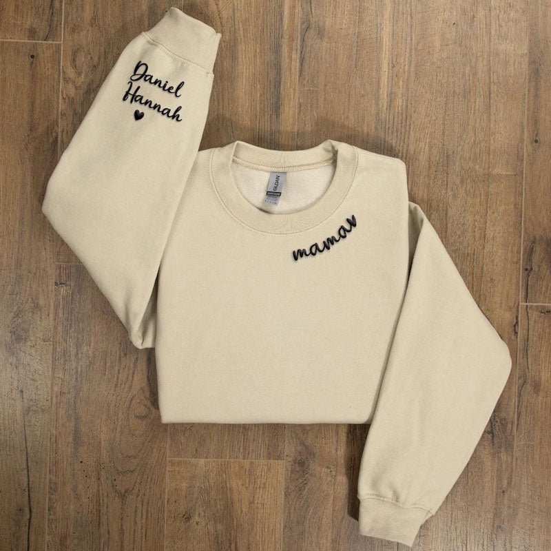 Custom Mom Puff Sleeve Sweatshirt - Canvasgiftco