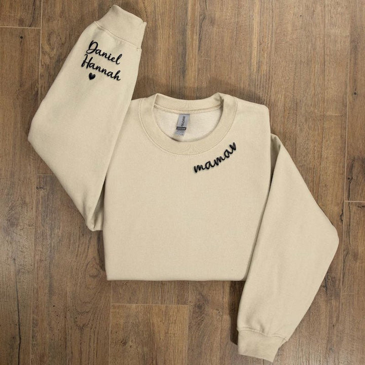Custom Mom Puff Sleeve Sweatshirt - Canvasgiftco