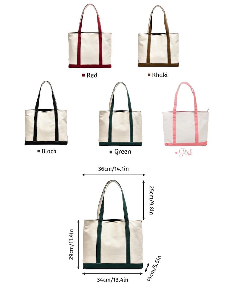 Custom Name Canvas Tote Bag - Canvasgiftco