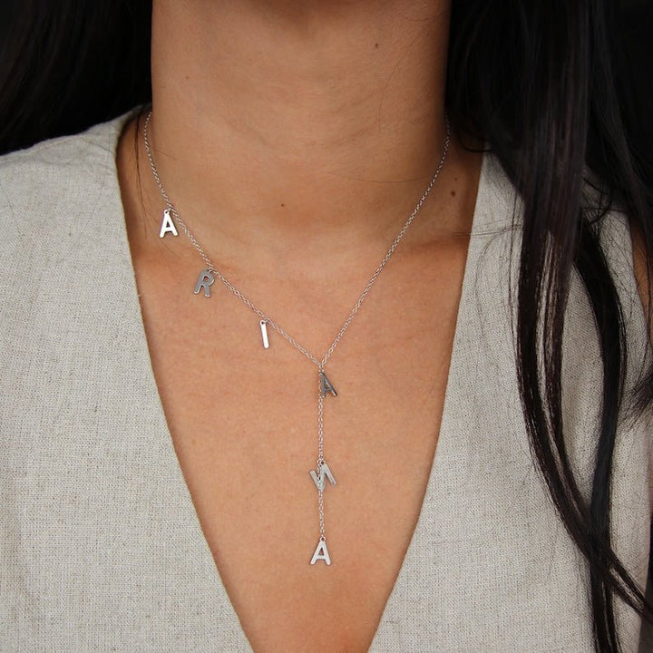 Custom Name Lariat Necklace - Canvasgiftco