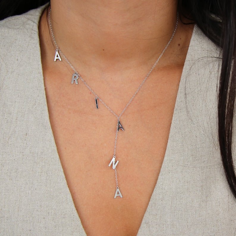 Custom Name Lariat Necklace - Canvasgiftco