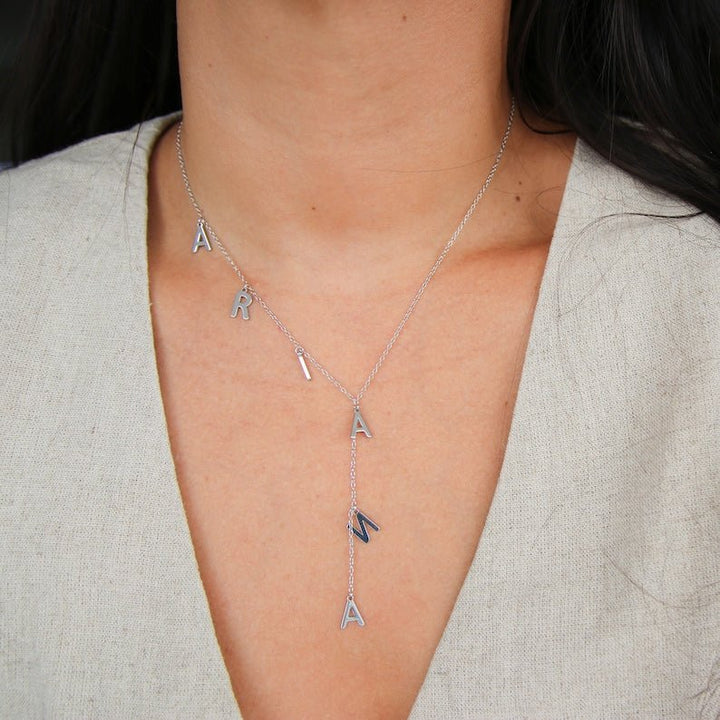 Custom Name Lariat Necklace - Canvasgiftco