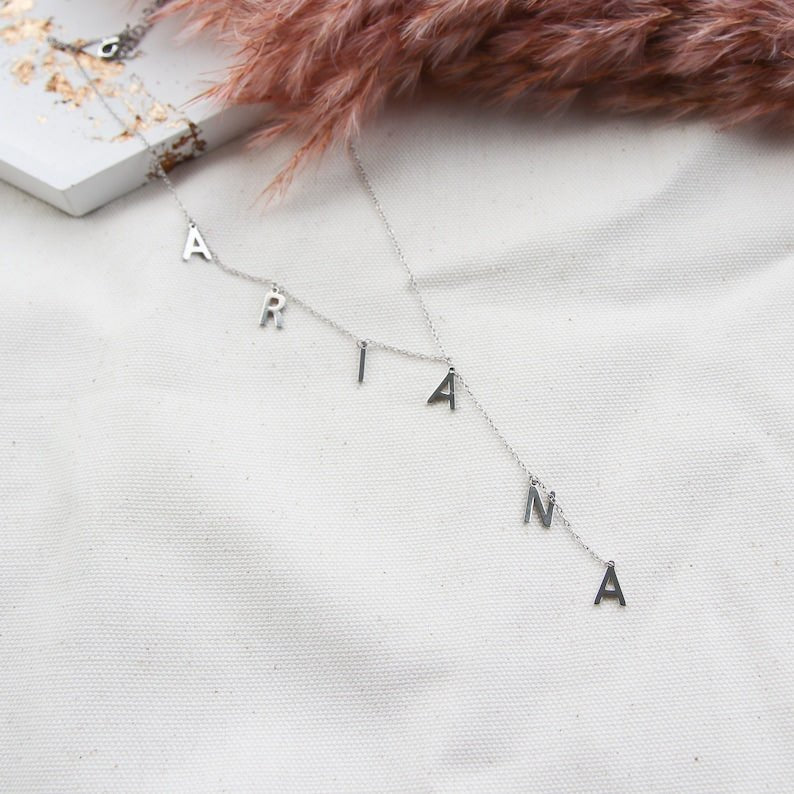 Custom Name Lariat Necklace - Canvasgiftco
