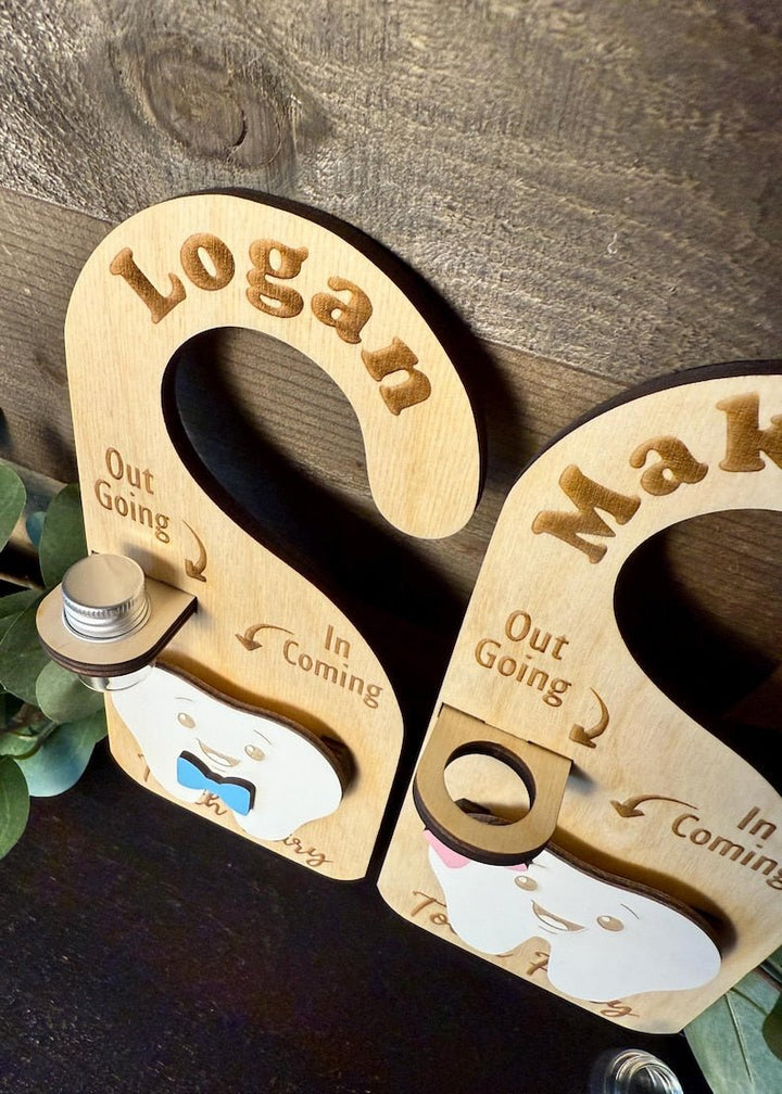 Custom Name Tooth Holder with Jar and Money Slot - Tooth Fairy Gift for Kids - Canvasgiftco