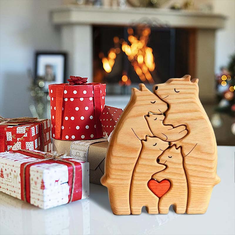 Custom Personalized Family Bear Jigsaw Puzzle - Canvasgiftco