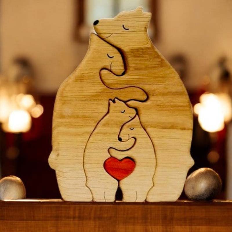 Custom Personalized Family Bear Jigsaw Puzzle - Canvasgiftco