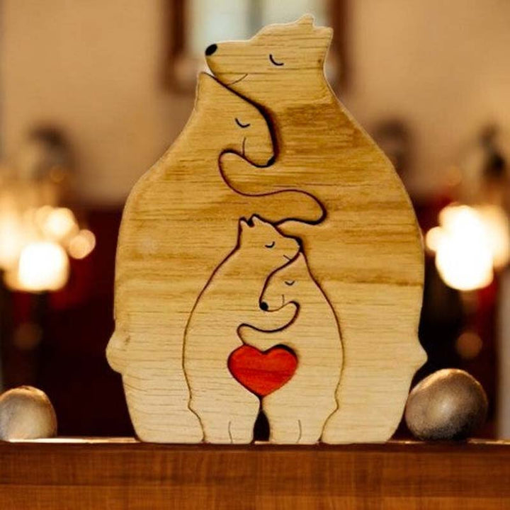 Custom Personalized Family Bear Jigsaw Puzzle - Canvasgiftco