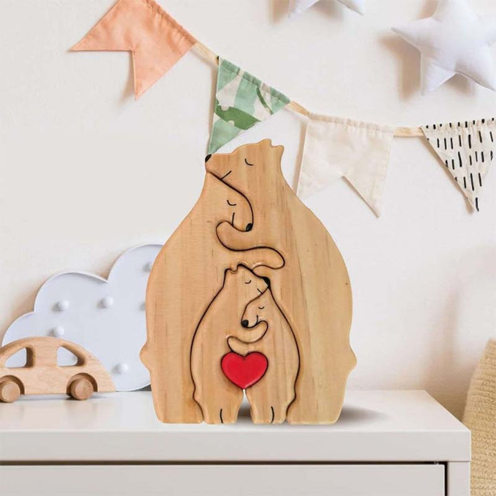 Custom Personalized Family Bear Jigsaw Puzzle - Canvasgiftco