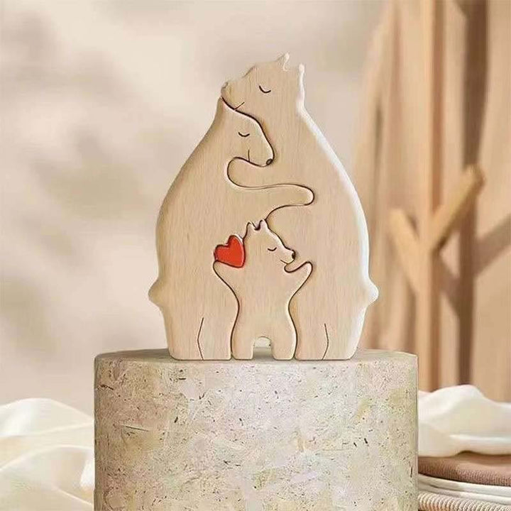 Custom Personalized Family Bear Jigsaw Puzzle - Canvasgiftco