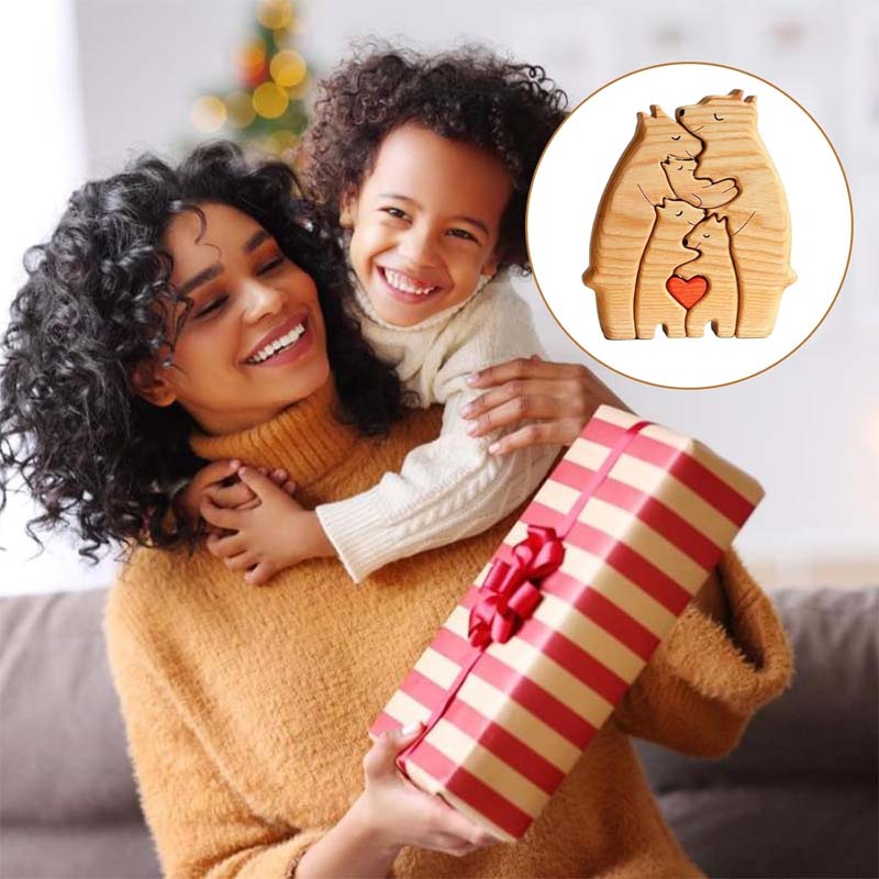 Custom Personalized Family Bear Jigsaw Puzzle - Canvasgiftco