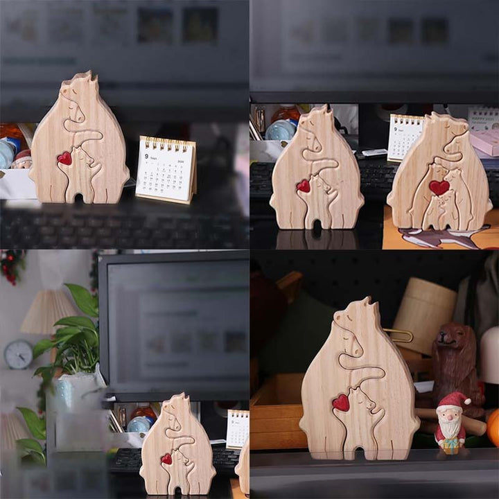 Custom Personalized Family Bear Jigsaw Puzzle - Canvasgiftco