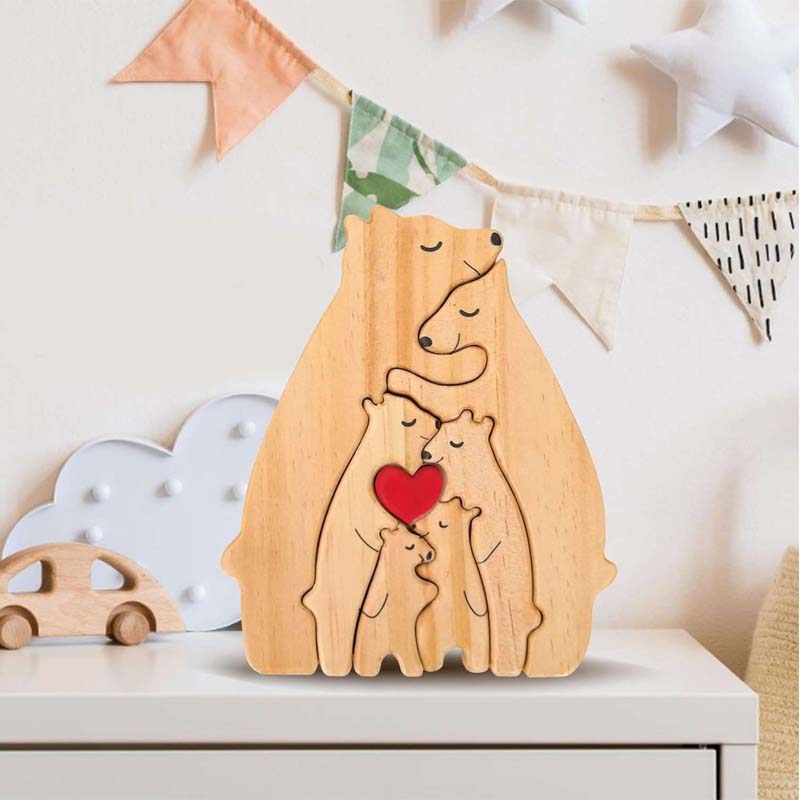 Custom Personalized Family Bear Jigsaw Puzzle - Canvasgiftco