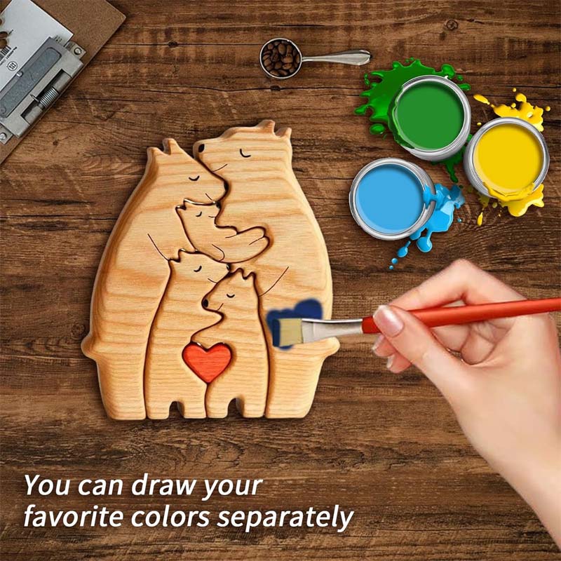 Custom Personalized Family Bear Jigsaw Puzzle - Canvasgiftco