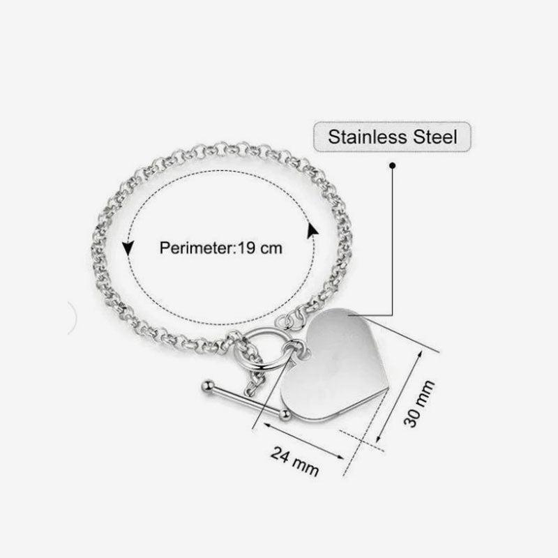 Custom Photo Forever In My Heart - Memorial Gift For Dog Lovers, Cat Lovers - Personalized Heart Bracelet - Canvasgiftco