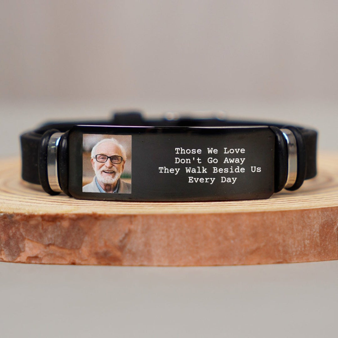 Custom Photo I'll Carry You - Memorial Gift For Family, Siblings, Friends, Dog Lovers, Cat Lovers - Personalized Engraved Bracelet - Canvasgiftco