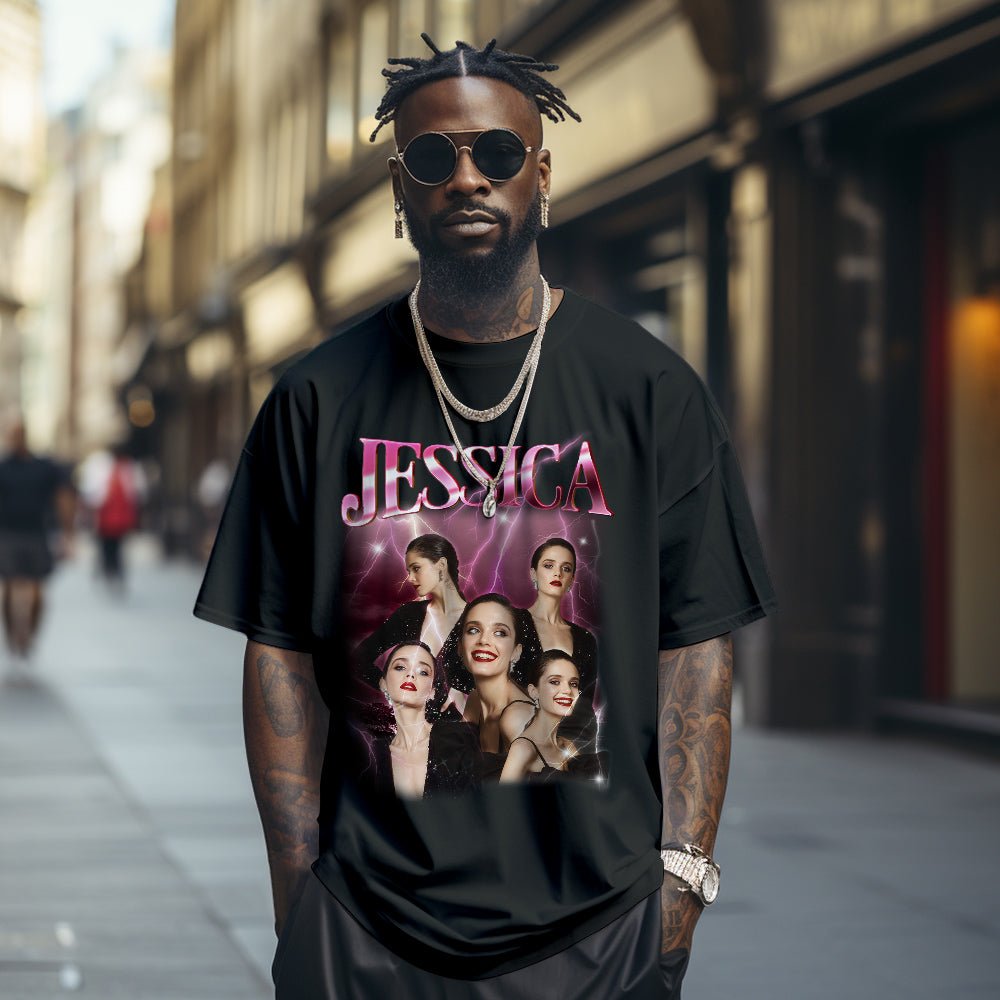 Custom Photo & Name T-Shirt | Personalized Valentine’s Day Gift for Him or Her - Canvasgiftco