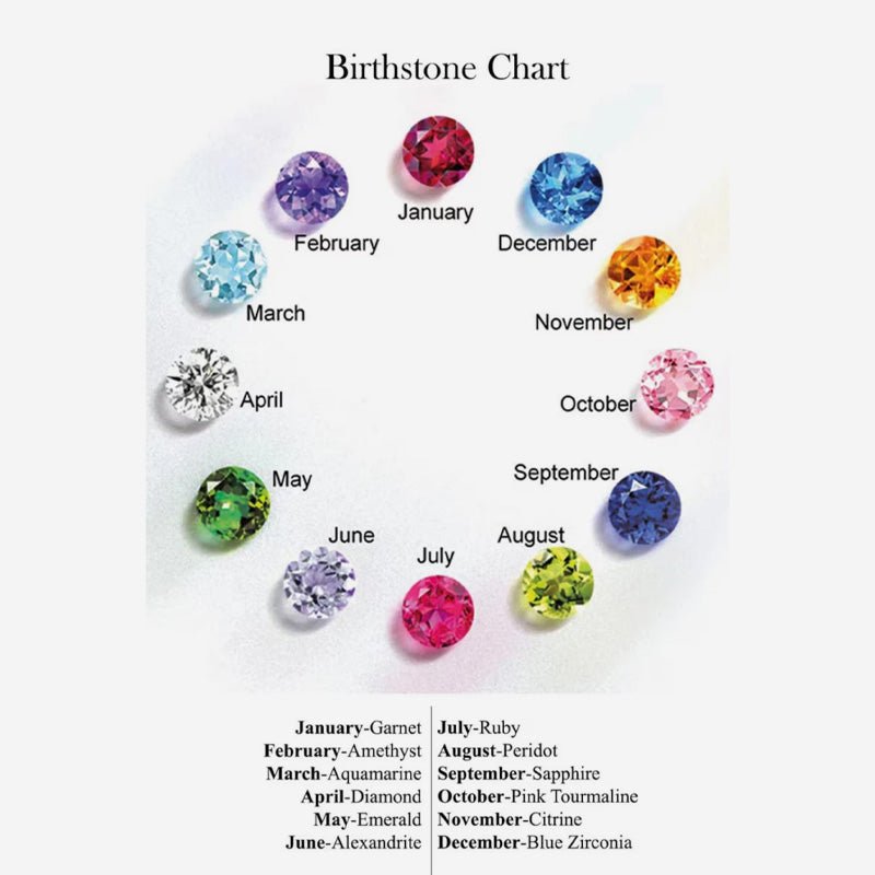 Custom Rectangular Birthstone Necklace - Canvasgiftco