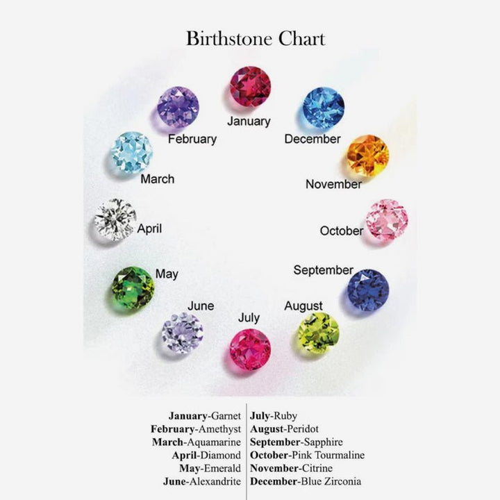 Custom Rectangular Birthstone Necklace - Canvasgiftco