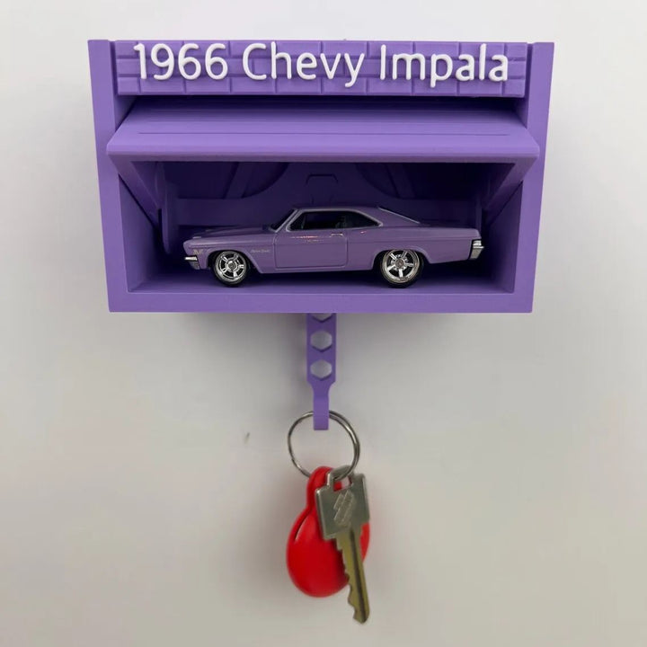Customised Personalised Mini Garage Key Holder - Includes Car Model - Canvasgiftco