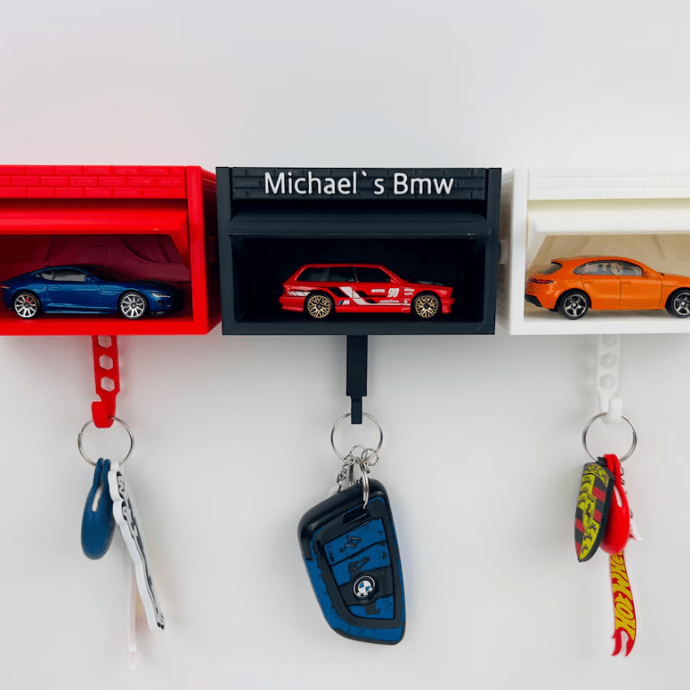 Customised Personalised Mini Garage Key Holder - Includes Car Model - Canvasgiftco