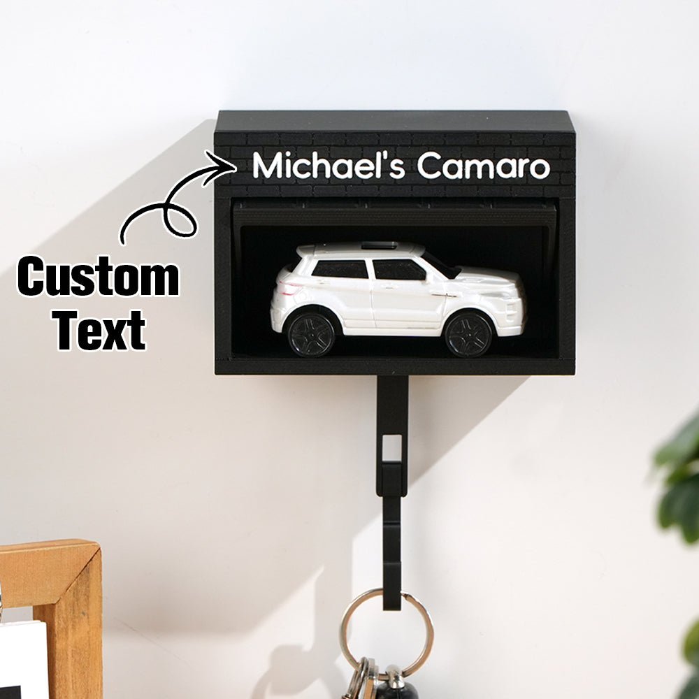 Customised Personalised Mini Garage Key Holder - Includes Car Model - Canvasgiftco
