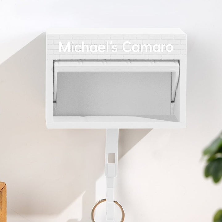 Customised Personalised Mini Garage Key Holder - Includes Car Model - Canvasgiftco
