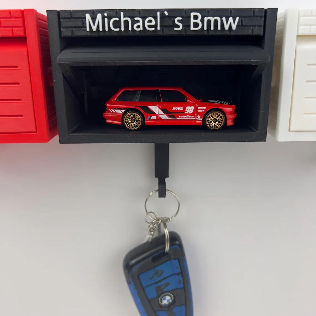 Customised Personalised Mini Garage Key Holder - Includes Car Model - Canvasgiftco