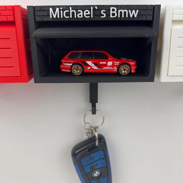 Customised Personalised Mini Garage Key Holder - Includes Car Model - Canvasgiftco