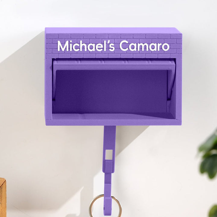 Customised Personalised Mini Garage Key Holder - Includes Car Model - Canvasgiftco