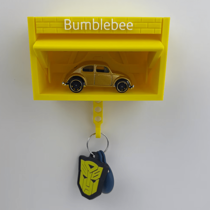 Customised Personalised Mini Garage Key Holder - Includes Car Model - Canvasgiftco