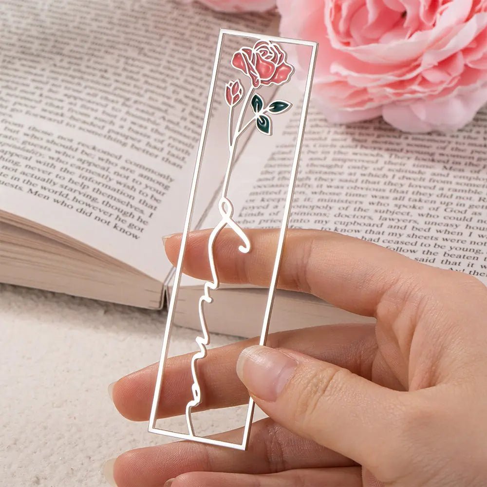 Customized Birthday Flower Name Bookmark - Canvasgiftco
