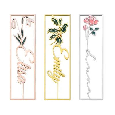 Customized Birthday Flower Name Bookmark - Canvasgiftco