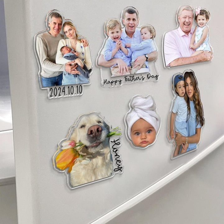 Customized Family Photo Fridge Magnet Father's Day Gift - Canvasgiftco