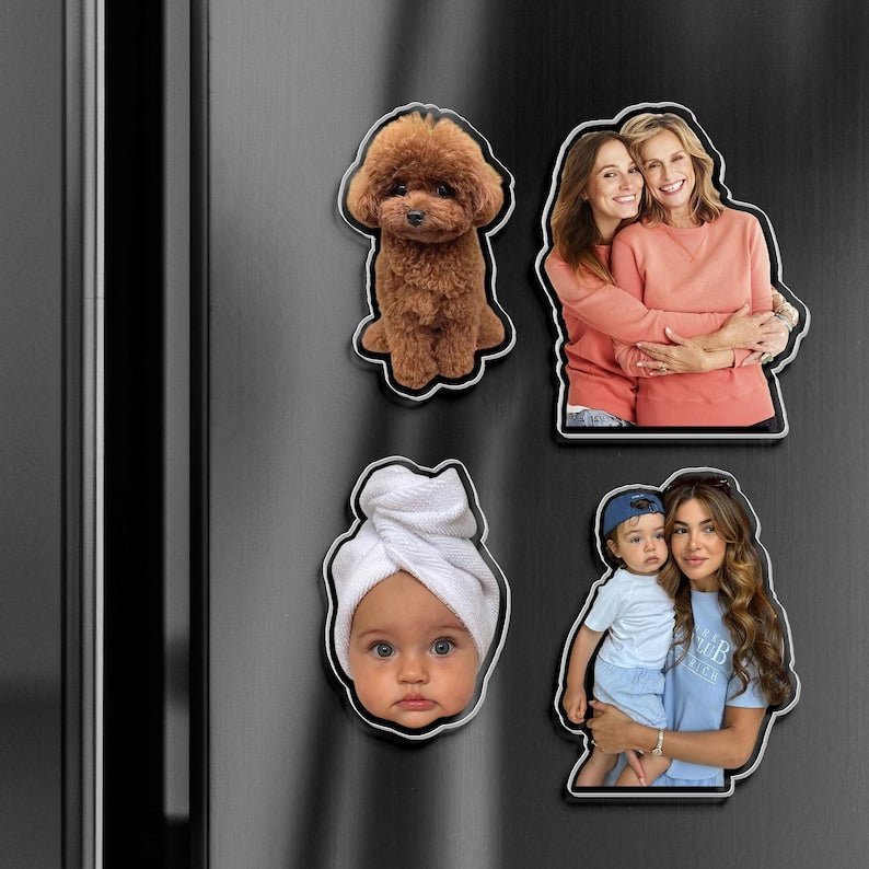 Customized Family Photo Fridge Magnet Father's Day Gift - Canvasgiftco