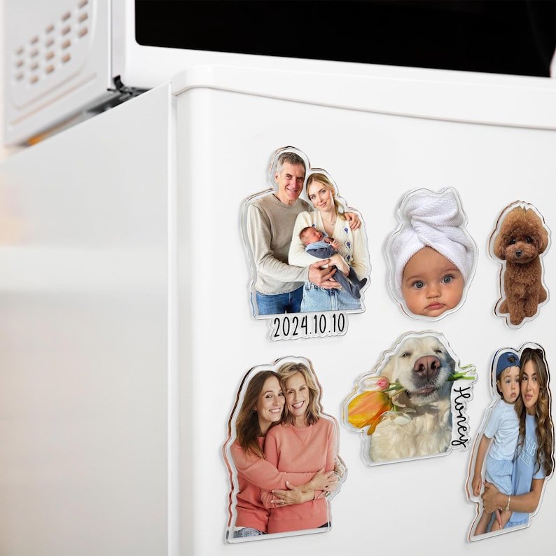 Customized Family Photo Fridge Magnet Father's Day Gift - Canvasgiftco