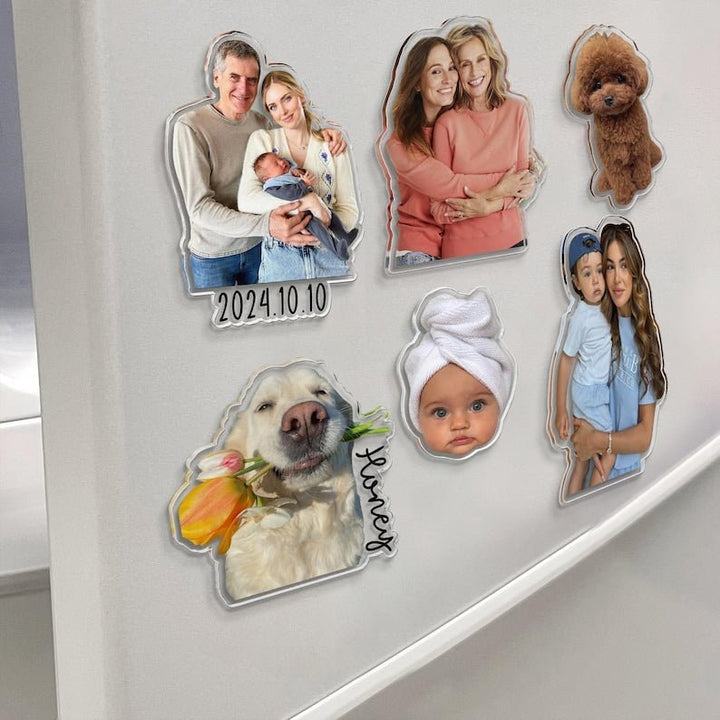 Customized Family Photo Fridge Magnet Father's Day Gift - Canvasgiftco