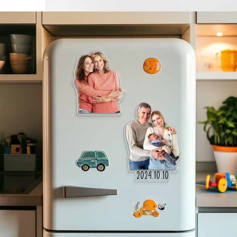 Customized Family Photo Fridge Magnet Father's Day Gift - Canvasgiftco