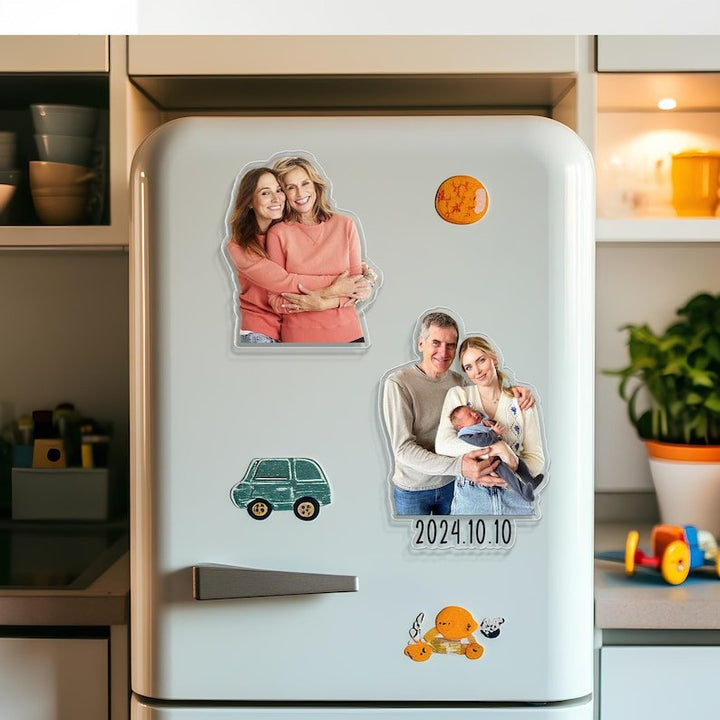 Customized Family Photo Fridge Magnet Father's Day Gift - Canvasgiftco