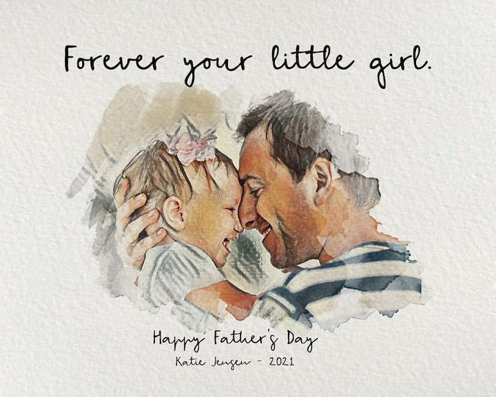 Customized Father's Day Photo Frame Gift from Wife And Daughter - Canvasgiftco