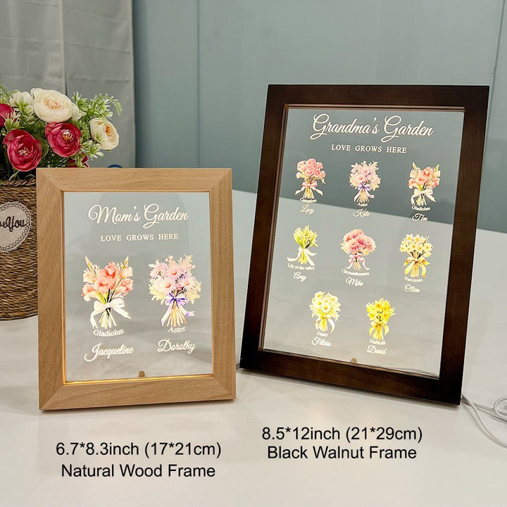 Customized LED Light Birth Month Flower Bouquet - Canvasgiftco