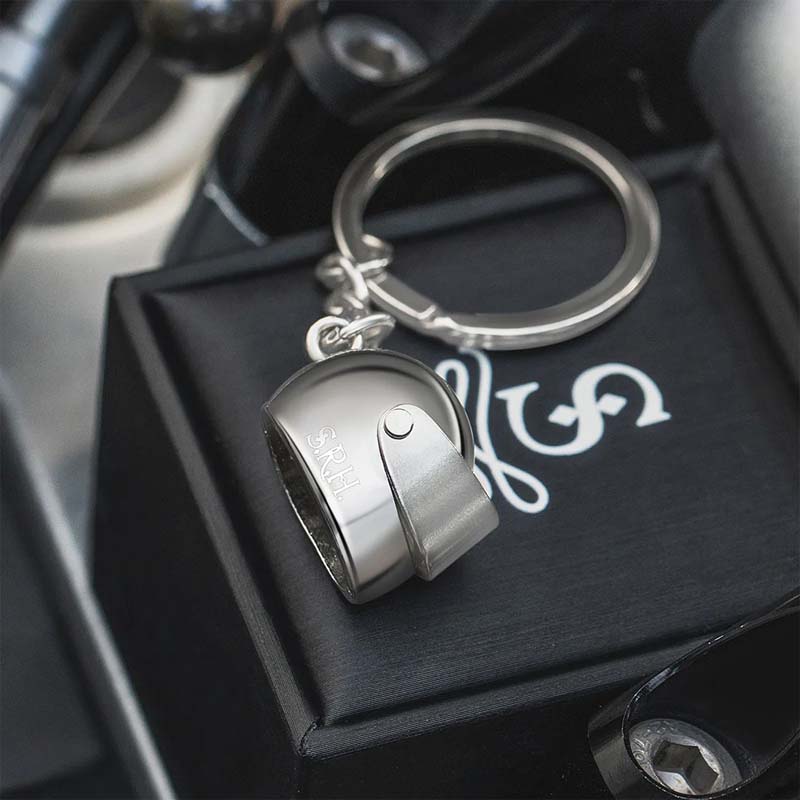 Customized Lettering Motorcycle Helmet Keychain - Canvasgiftco