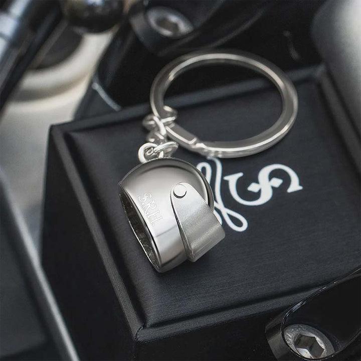 Customized Lettering Motorcycle Helmet Keychain - Canvasgiftco