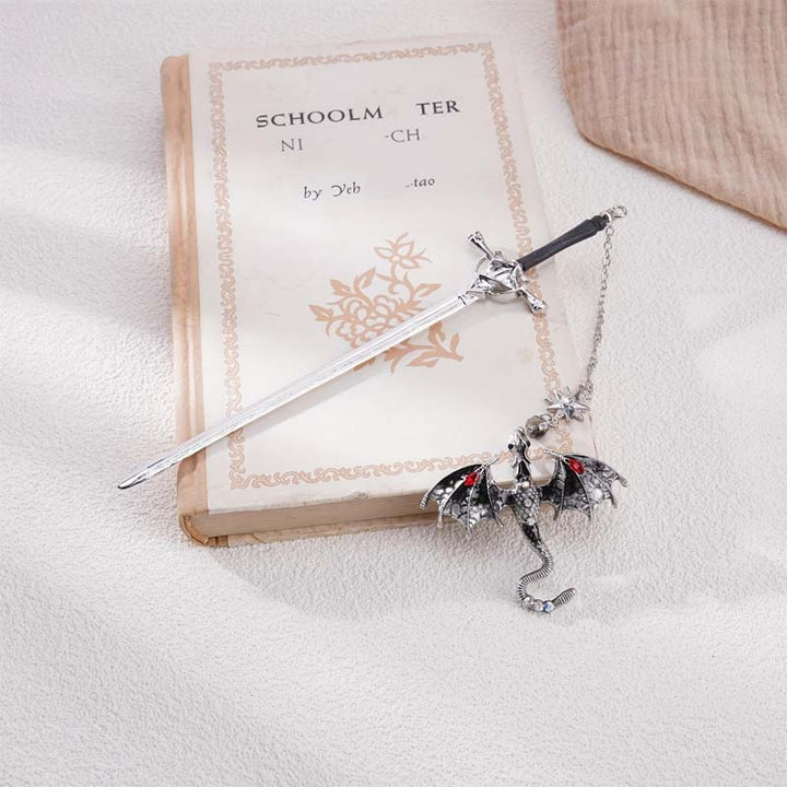 Customized Personalized Dragon Sword Pearl Star Fantasy Bookmark - Canvasgiftco