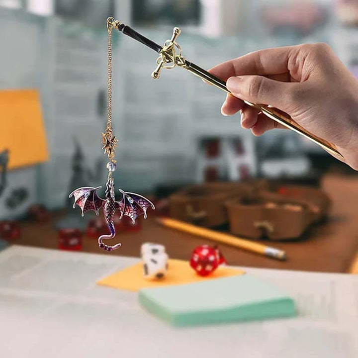 Customized Personalized Dragon Sword Pearl Star Fantasy Bookmark - Canvasgiftco